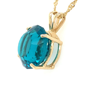 Estate Teal Glass Necklace