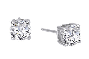 Sterling Silver 2.50cttw Simulated Diamond Stud Earrings by Lafonn