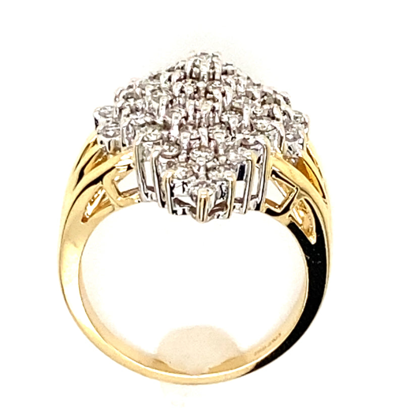 Estate Diamond Waterfall Ring