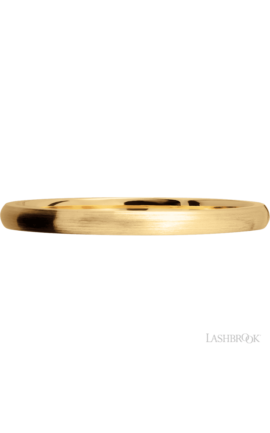 2 mm wide Domed 14K Yellow Gold band.