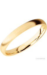 3 mm wide Domed 14K Yellow Gold band.