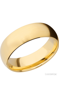 7 mm wide Domed 14K Yellow Gold band.