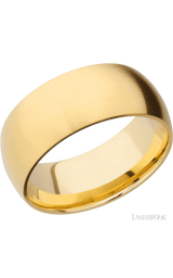 9 mm wide Domed 14K Yellow Gold band.