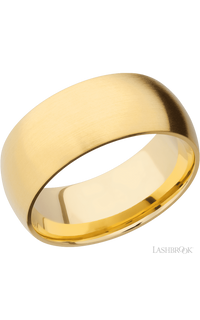 9 mm wide Domed 14K Yellow Gold band.