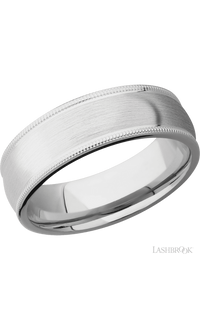 7 mm wide Domed Milgrain Edges Cobalt Chrome band.