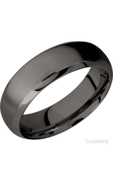7 mm wide Domed Bevel Tantalum Noir band.