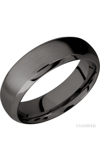 7 mm wide Domed Bevel Tantalum Noir band.