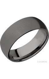 8 mm wide Domed Tantalum Noir band.