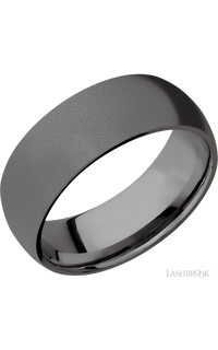 8 mm wide Domed Tantalum Noir band.