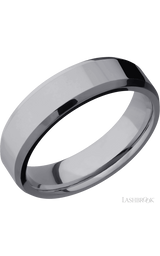 6 mm wide Beveled Tantalum band.