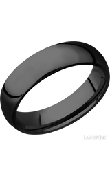 6 mm wide Domed Zirconium band.