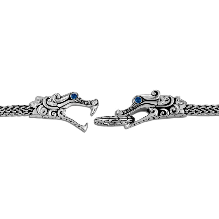 Naga Heritage Silver Double Dragon Head Chain Bracelet by John Hardy