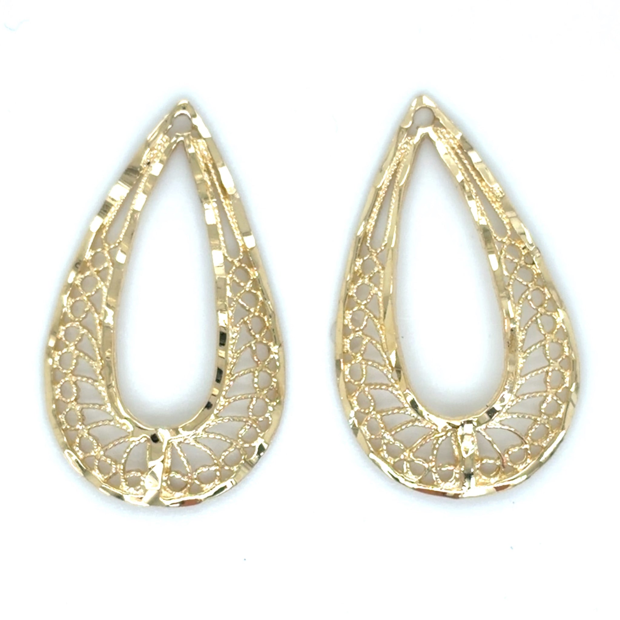 Estate Diamond Cut Fancy Earring Jackets