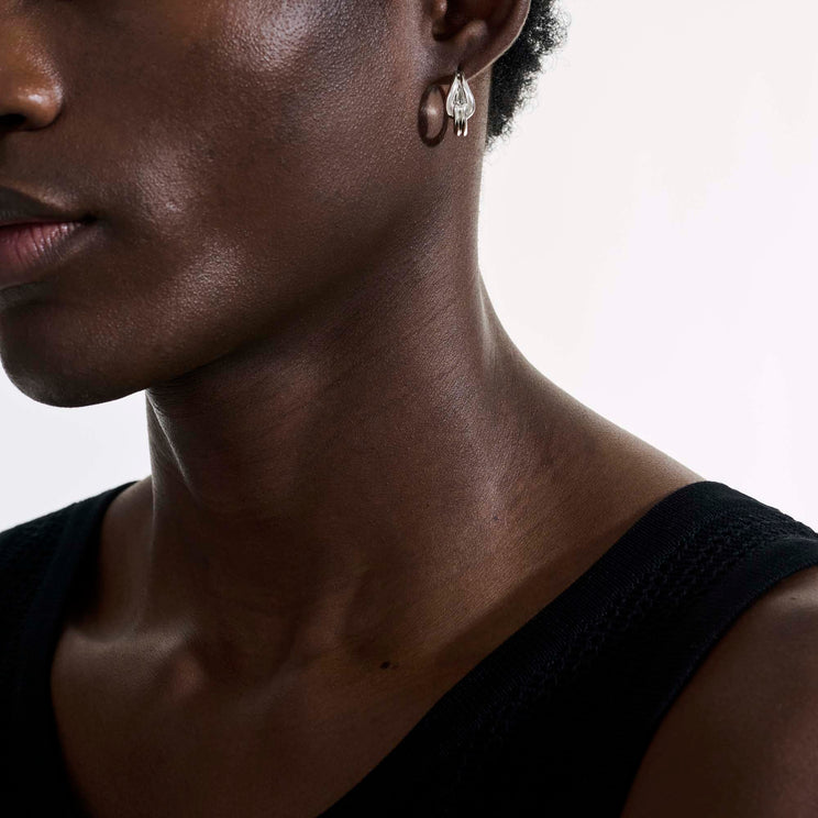 Surf Sterling Silver Small Hoop Earrings by John Hardy