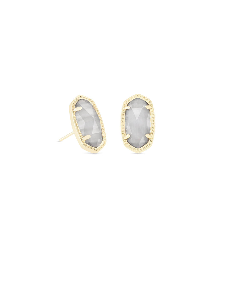 Ellie Gold Plated Earrings in Slate by Kendra Scott