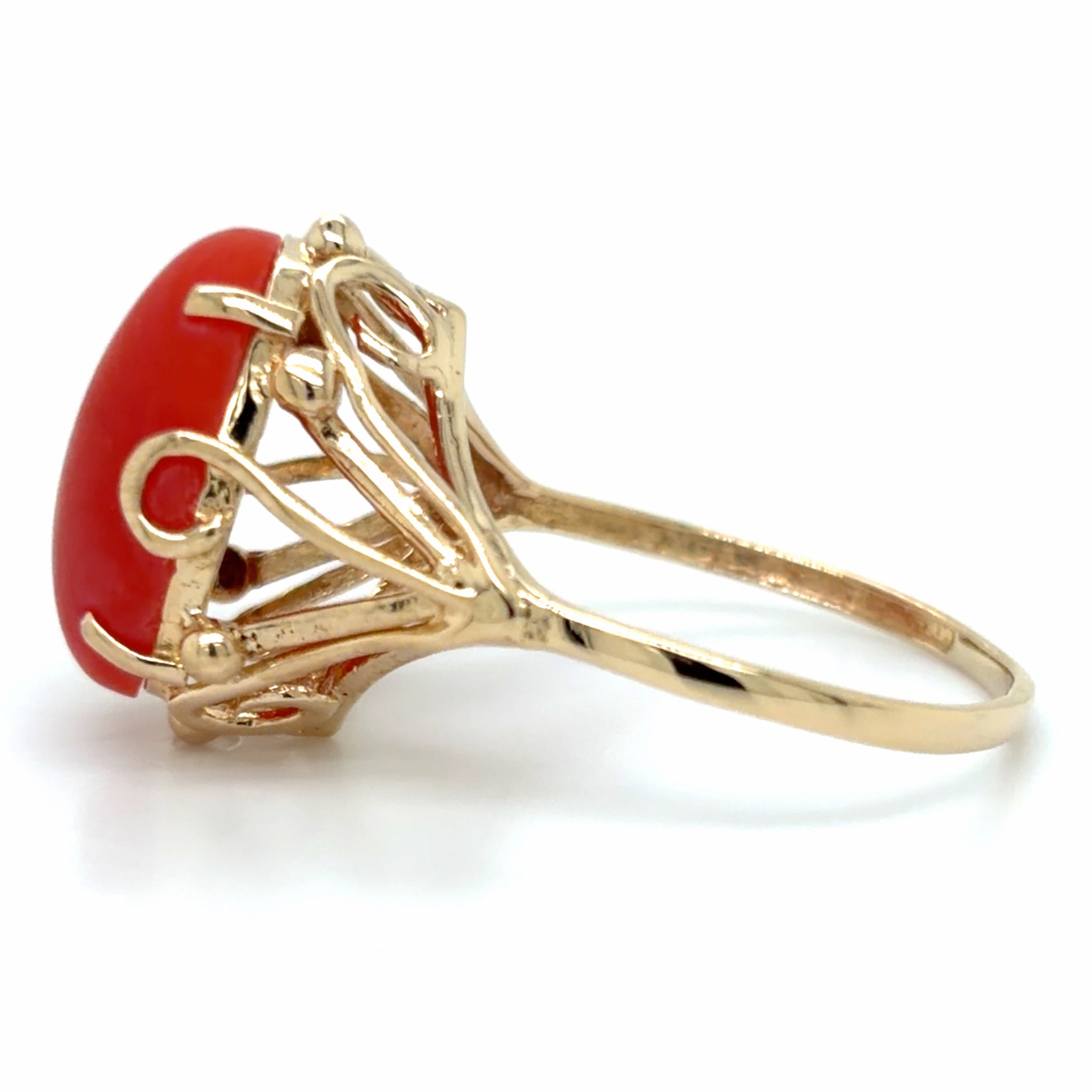 Estate Coral Fashion Ring