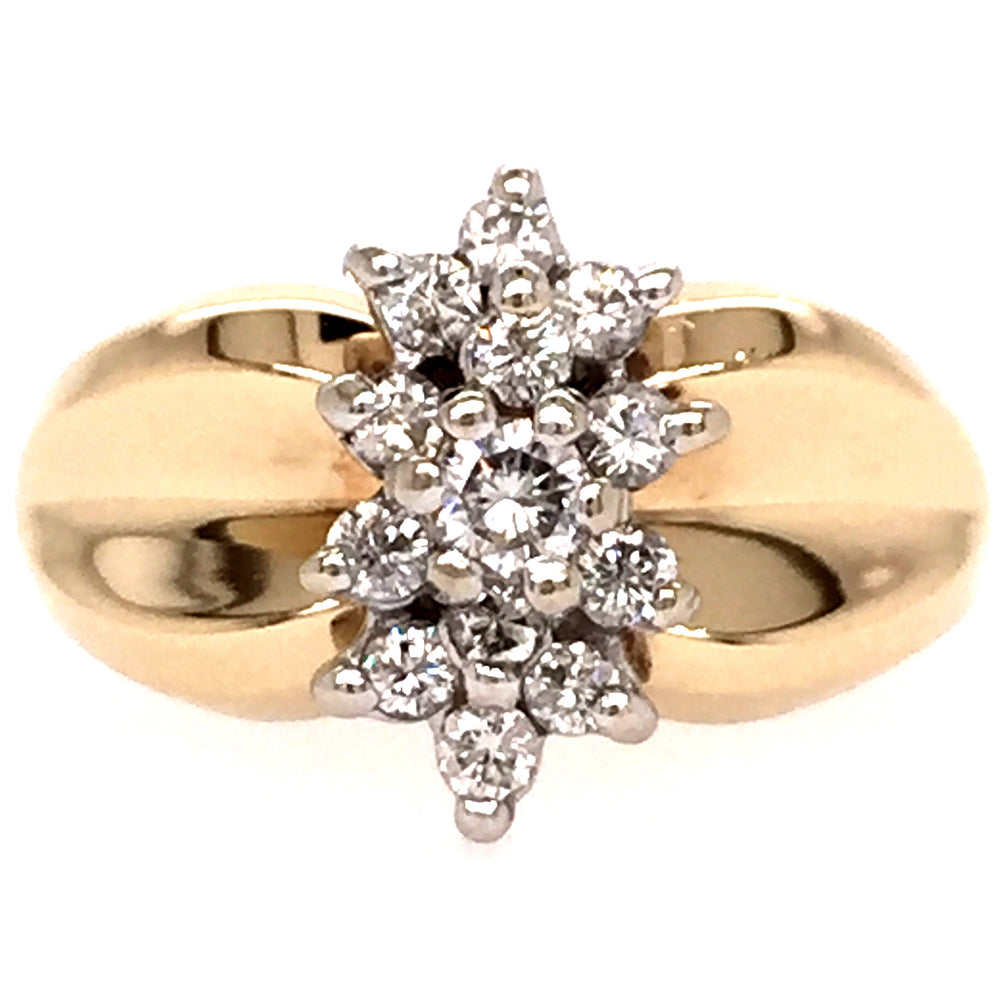 Estate Diamond Cluster Ring