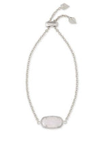 Elaina Rhodium Plated Iridescent Drusy Bracelet by Kendra Scott