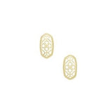 Ellie Gold Plated Filigree Earrings by Kendra Scott