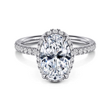 14K White Gold 0.30cttw SI2 G-H Diamond Semi-Mount Engagement Ring by Gabriel