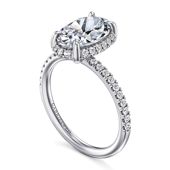 14K White Gold 0.30cttw SI2 G-H Diamond Semi-Mount Engagement Ring by Gabriel