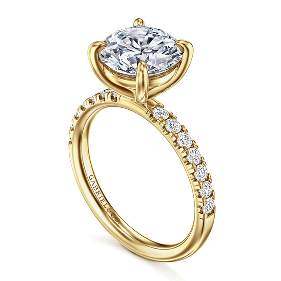 Winslow - 14K Yellow Gold Round Diamond Engagement Ring