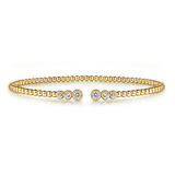 14K Yellow Gold Bujukan Diamonds Split Bangle