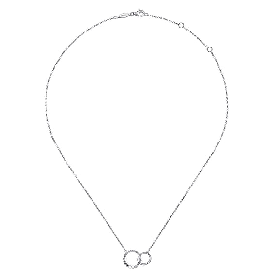 Sterling Silver Bujukan Double Circle Necklace