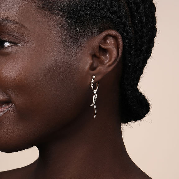 Sterling Silver Bujukan Drop Earrings