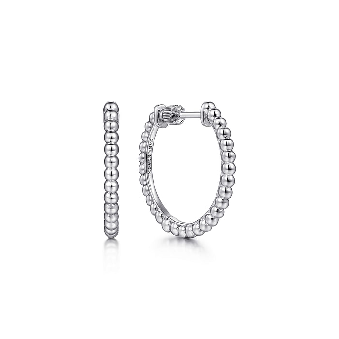Sterling Silver Bujukan 20mm Classic Hoop Earrings