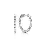 Sterling Silver Bujukan 20mm Classic Hoop Earrings
