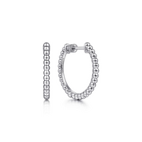 Sterling Silver Bujukan 20mm Classic Hoop Earrings