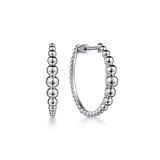 Sterling Silver Bujukan 25mm Classic Hoop Earrings by Gabriel