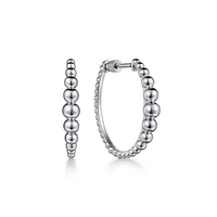 Sterling Silver Bujukan 25mm Classic Hoop Earrings by Gabriel