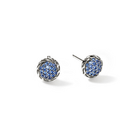JH Essential Pavé Sapphire Stud Earrings by John Hardy
