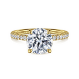 Twain - 14K Yellow Gold Round Diamond Engagement Ring