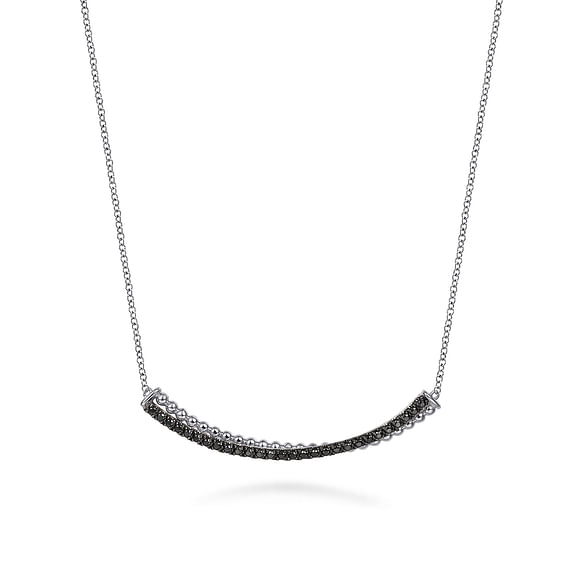 Black Spinel Bujukan Bar Necklace
