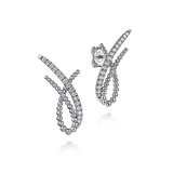 Sterling Silver Bujukan White Sapphire Stud Earrings