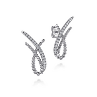 Sterling Silver Bujukan White Sapphire Stud Earrings
