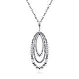 Sterling Silver Bujukan & Rope Circle Pendant Necklace