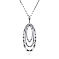 Sterling Silver Bujukan & Rope Circle Pendant Necklace