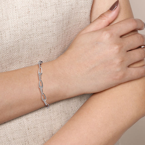 Sterling Silver Bujukan Link Chain Bracelet
