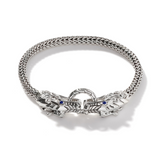 Naga Heritage Silver Double Dragon Head Chain Bracelet by John Hardy