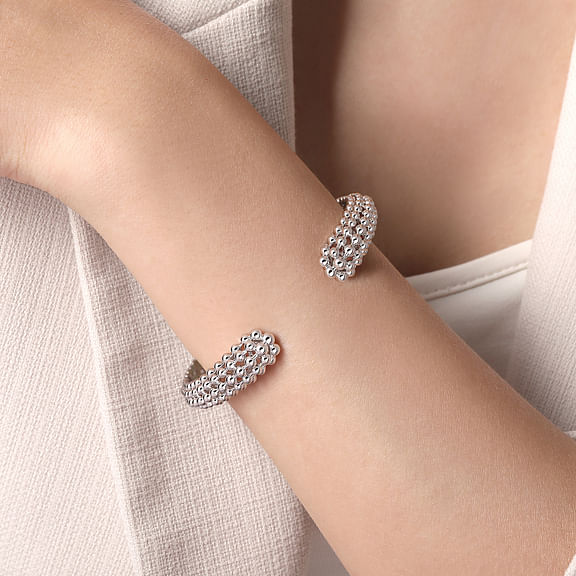 Sterling Silver Bujukan Hinged Bracelete