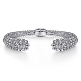 Sterling Silver Bujukan Beaded Split Bangle