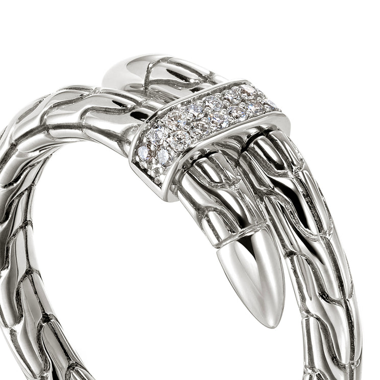 Spear Sterling Silver Diamond Pave Ring by John Hardy