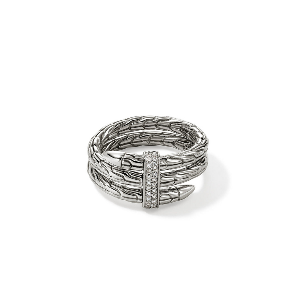 Spear Diamond Pave Double Wrap Ring by John Hardy