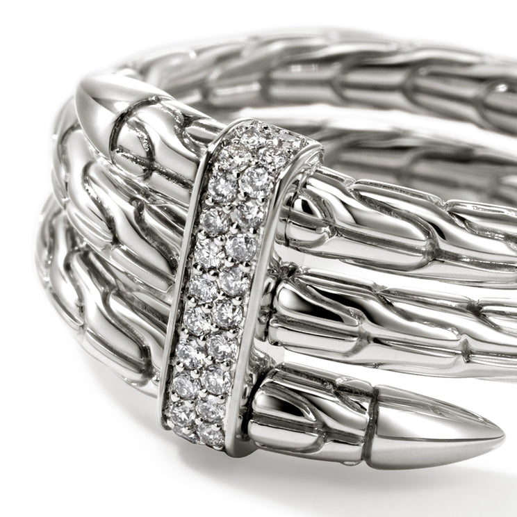 Spear Diamond Pave Double Wrap Ring by John Hardy
