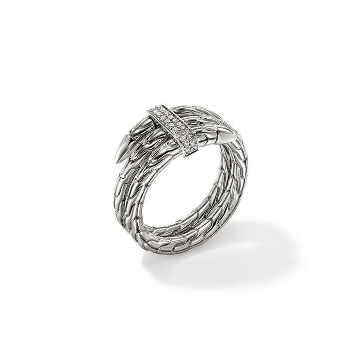 Spear Diamond Pave Double Wrap Ring by John Hardy