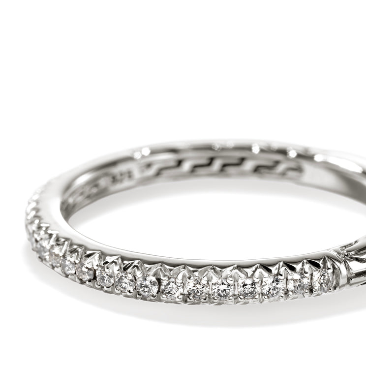 JH Essentials Silver Diamond Pave Ring by John Hardy